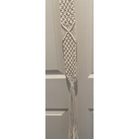 Handmade Macrame Belt Ladies 36 In Long Silver Ring Buckle - Picture 1 of 13